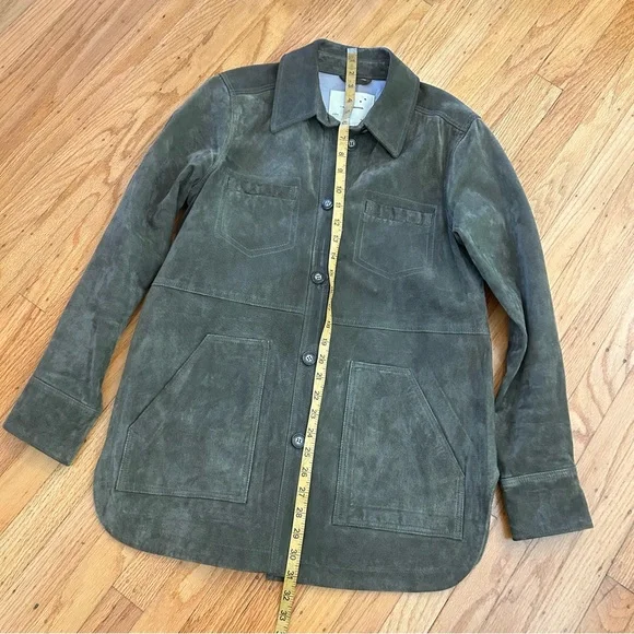 Anthropologie Green Leather Jacket - Picture 4 of 9